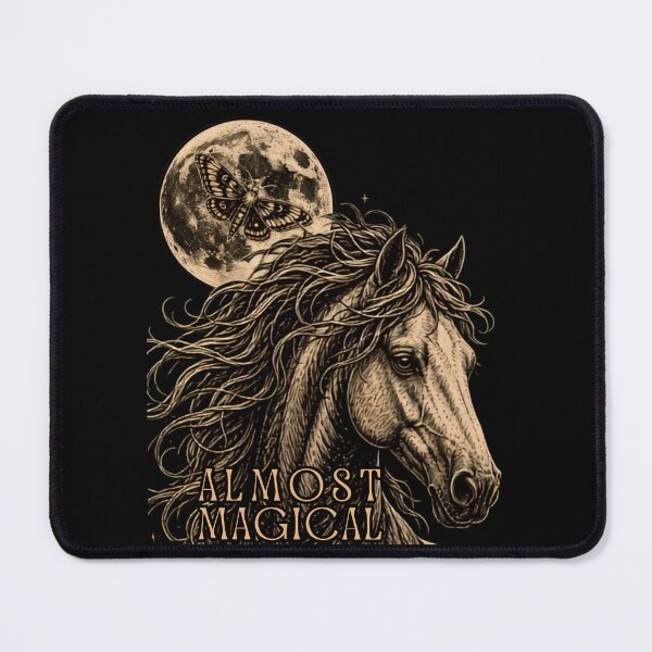 Item preview, Almost Magical Mystic Horse and Moth Vintage Art. designed and sold by LeSoniPapaPrint.