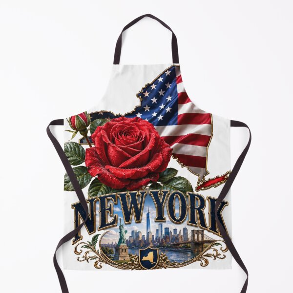 Item preview, New York Rose State Flower American Flag Shirt – Empire State Patriotic T-Shirt designed and sold by MOELYA.