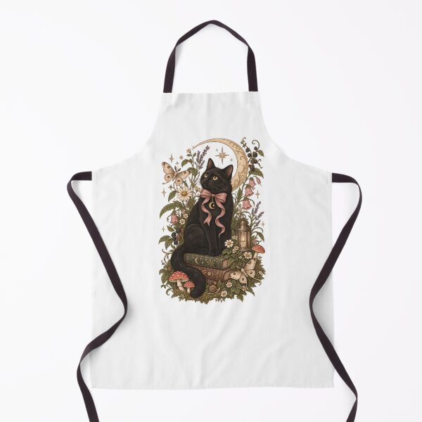 Item preview, Vintage Cottage Cat – Cottagecore Botanical Illustration designed and sold by AnteesocialTees.