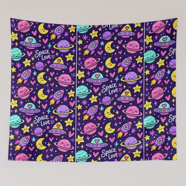 Item preview, Cute Planets & Space Hearts Pattern designed and sold by Car23314.