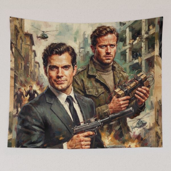 Item preview, The Man from U.N.C.L.E. Spy Action Fine Art Tribute designed and sold by Art's Diner.