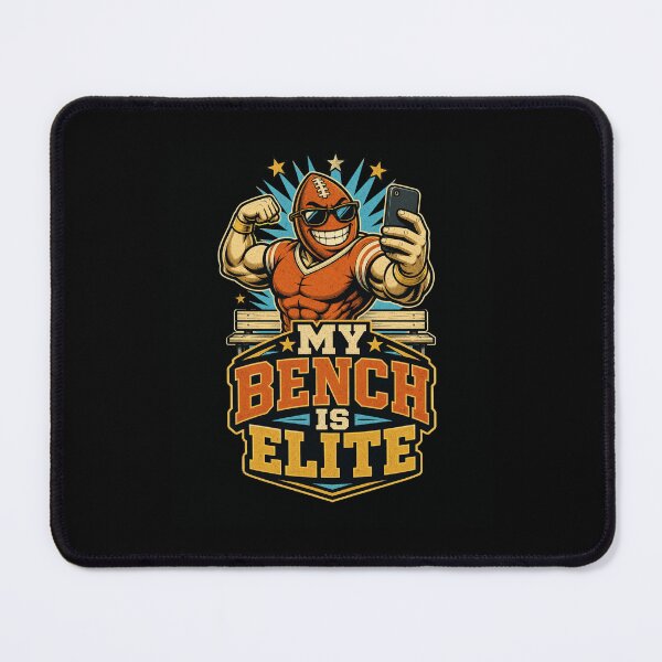 Item preview, MY BENCH IS ELITE Funny Football Gym Workout designed and sold by snowry.