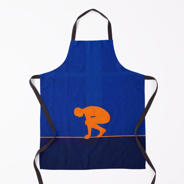 Item preview, 'Beneath' – Modern Abstract Figure Art in Cobalt Blue & Orange designed and sold by Moodzu.