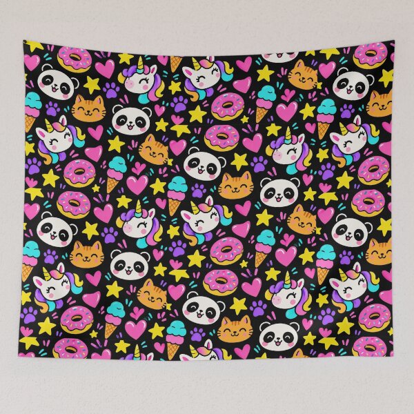 Item preview, Cute Panda Cats & Donuts Pattern designed and sold by Car23314.