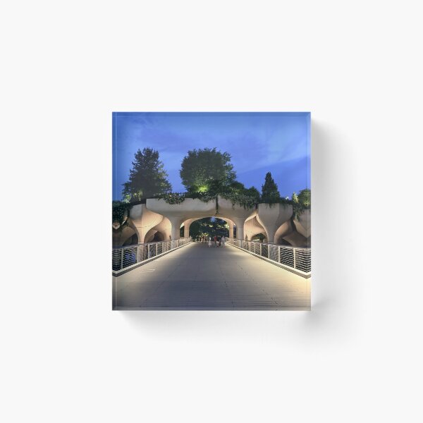 Item preview, Futuristic Pedestrian Bridge at Twilight designed and sold by Ifcitiesdesign.