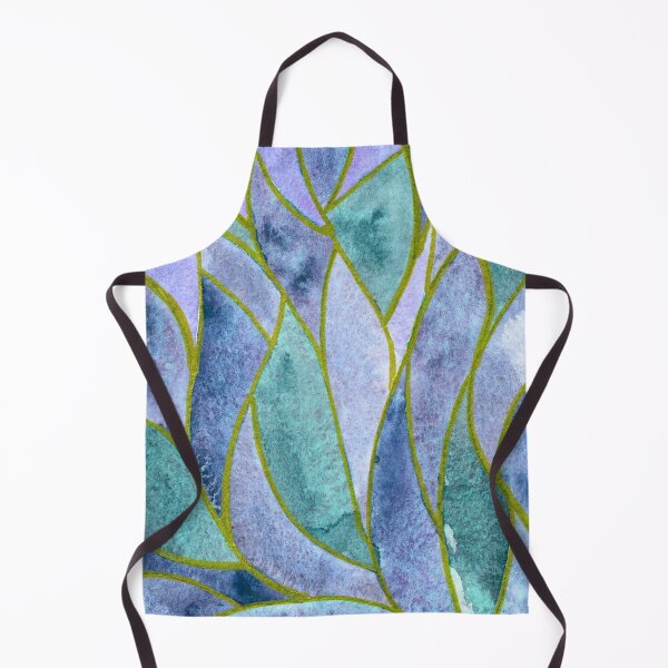 Item preview, The Shape of Growing, Aqua and Lavender Botanical Abstract designed and sold by ArithraStudio.