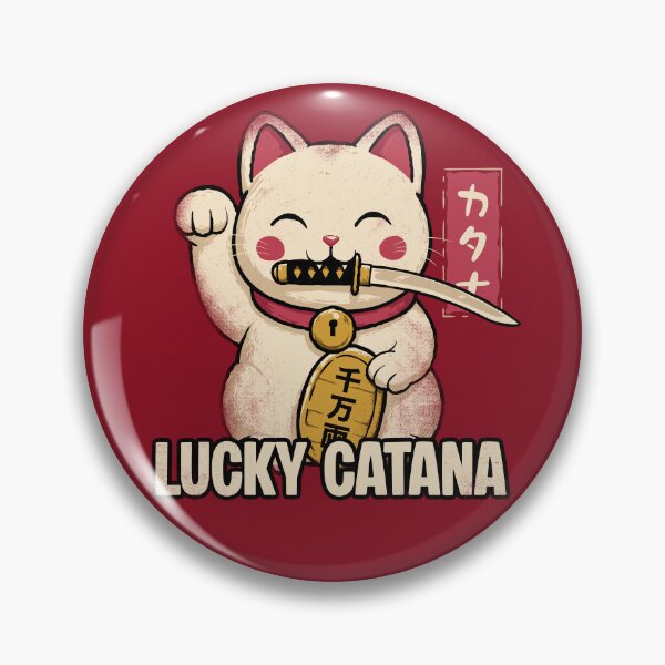 Item preview, Lucky Cat Waving with Catana in mouth designed and sold by therocketman.