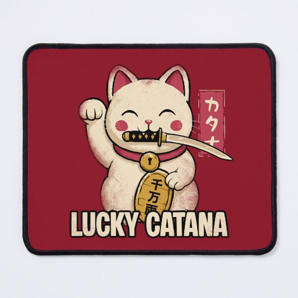 Item preview, Lucky Cat Waving with Catana in mouth designed and sold by therocketman.