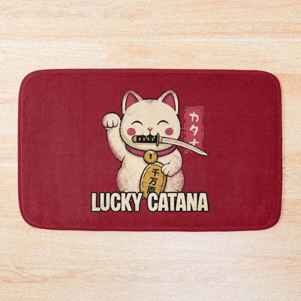 Item preview, Lucky Cat Waving with Catana in mouth designed and sold by therocketman.