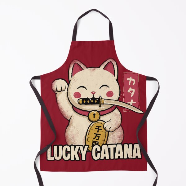 Item preview, Lucky Cat Waving with Catana in mouth designed and sold by therocketman.