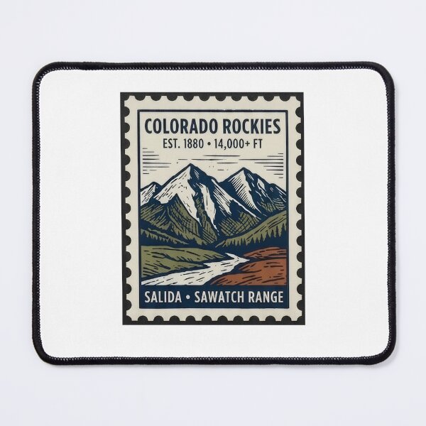 Item preview, Colorado Rockies Sawatch Range Salida Vintage Postage Stamp designed and sold by LittleArij.