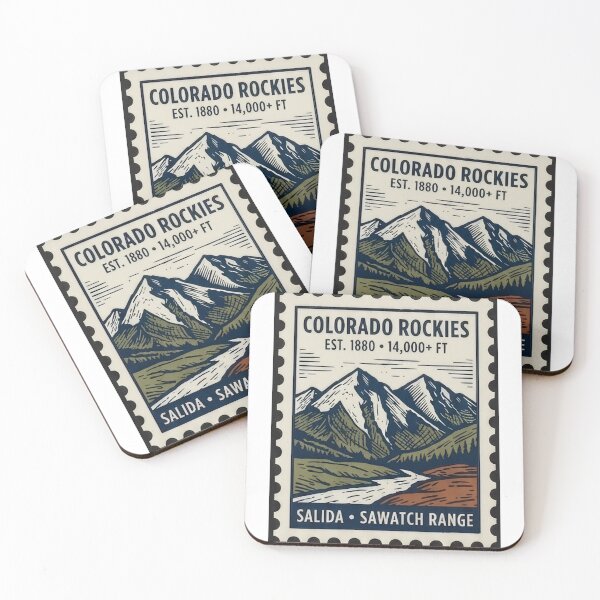 Item preview, Colorado Rockies Sawatch Range Salida Vintage Postage Stamp designed and sold by LittleArij.