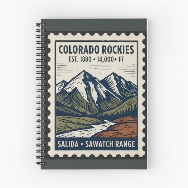 Item preview, Colorado Rockies Sawatch Range Salida Vintage Postage Stamp designed and sold by LittleArij.