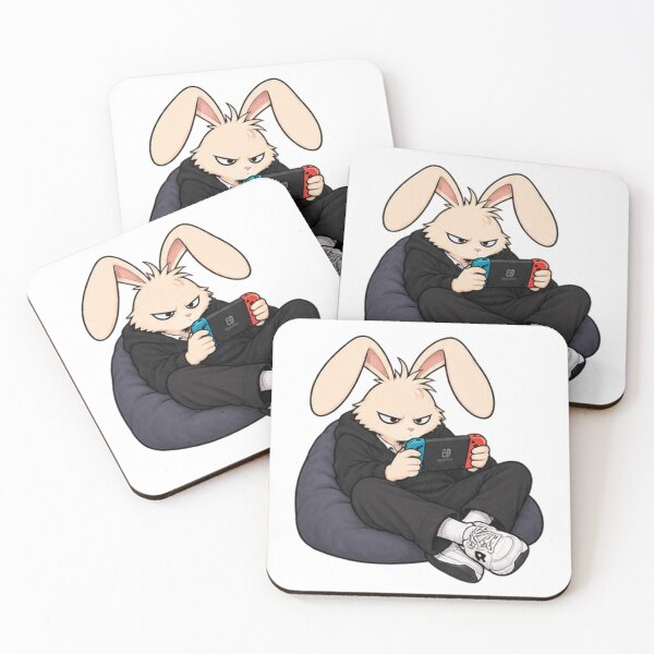 Item preview, Gamer Rabbit in Do Not Disturb Mode designed and sold by Rebujos-Studio.