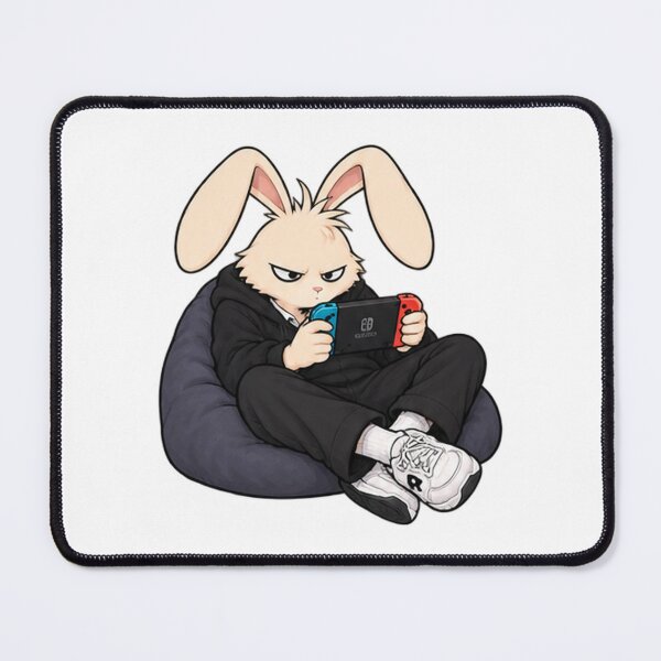 Item preview, Gamer Rabbit in Do Not Disturb Mode designed and sold by Rebujos-Studio.