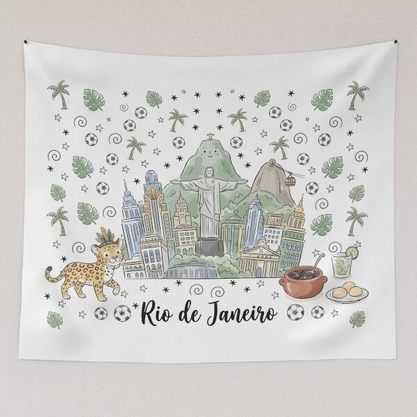 Item preview, Cute Christ the Redeemer Rio Doodle Art designed and sold by RamyGallery.