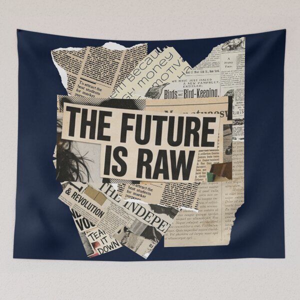 Item preview, The Future Is Raw - Underground Newspaper Collage designed and sold by FatmaAhmed90.