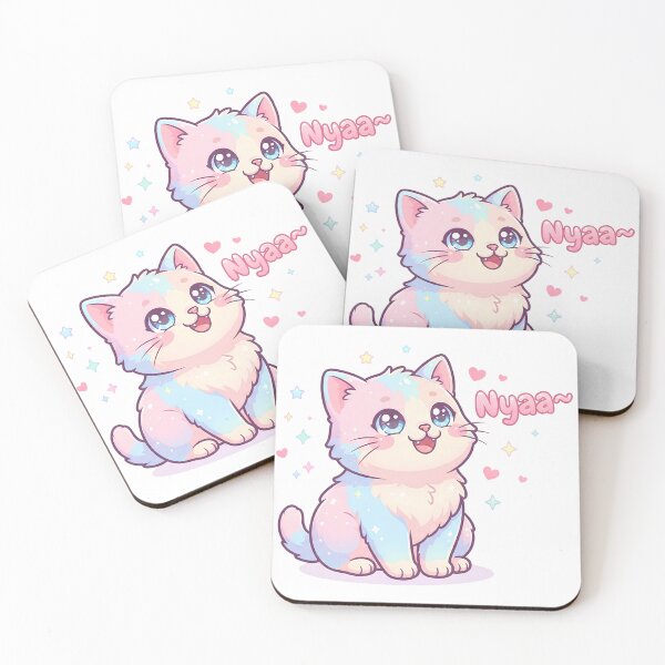 Item preview, Adorable Kawaii Pastel Cat Nyaa designed and sold by SuperCoolCool.