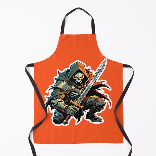 Item preview, Crouching Grim Reaper Warrior - Dark Fantasy Manga Art designed and sold by Outlet Raloel.