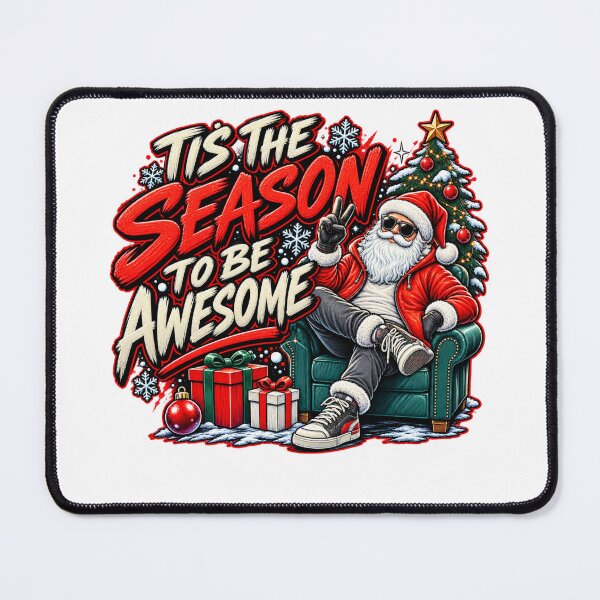 Item preview, Christmas - Santa is the season to be awesome designed and sold by DailyQuestPrint.