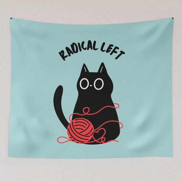 Item preview, Radical Left Cat Tangled In Yarn designed and sold by Volt Junkies.