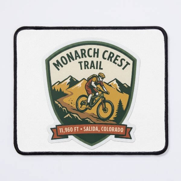 Item preview, Monarch Crest Trail Salida Colorado Mountain Biking Vintage Badge designed and sold by LittleArij.