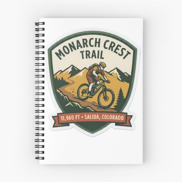 Item preview, Monarch Crest Trail Salida Colorado Mountain Biking Vintage Badge designed and sold by LittleArij.