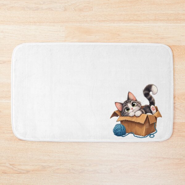 Item preview, Adorable Cat in a Cardboard Box designed and sold by NucciCollective.