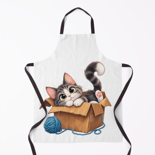Item preview, Adorable Cat in a Cardboard Box designed and sold by NucciCollective.