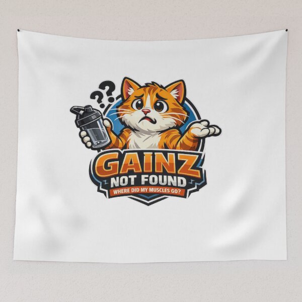Item preview, Gains I Barely Know Him Funny Sarcastic Cat T-Shirt – Gym Cat Lover Fitness Humor Design designed and sold by AYACHI90.