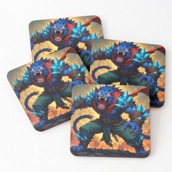 Item preview, Blue Beast Unleashed in Flame and Might designed and sold by SabaMirzique.