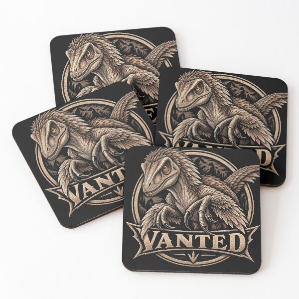 Item preview, Velociraptor | Vintage Feathered Dinosaur Vanted Emblem designed and sold by VantedStore.