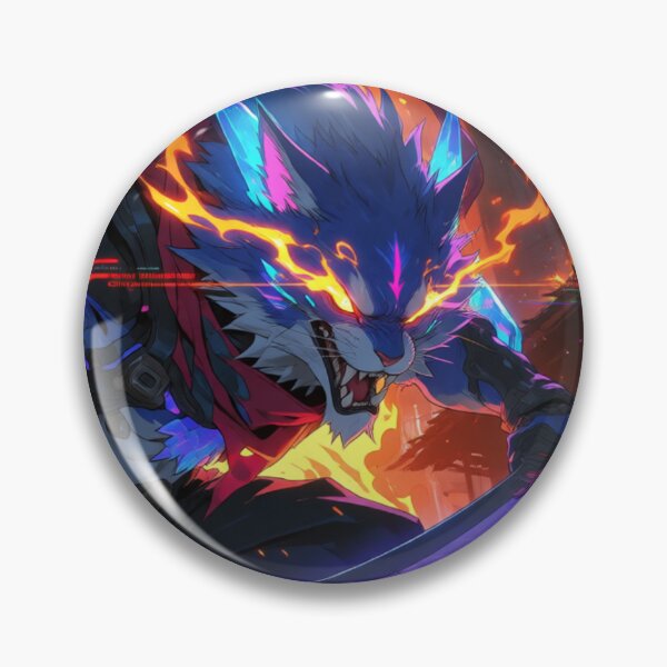 Item preview, Blue Beast Unleashed in Flame and Might (V2) designed and sold by SabaMirzique.