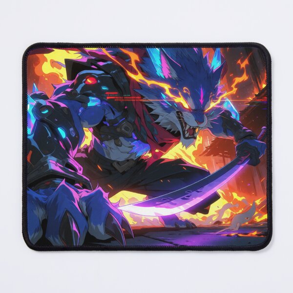 Item preview, Blue Beast Unleashed in Flame and Might (V2) designed and sold by SabaMirzique.