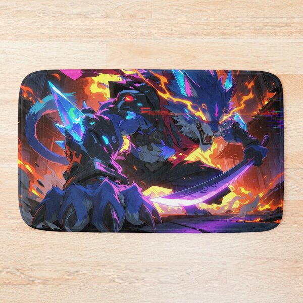 Item preview, Blue Beast Unleashed in Flame and Might (V2) designed and sold by SabaMirzique.