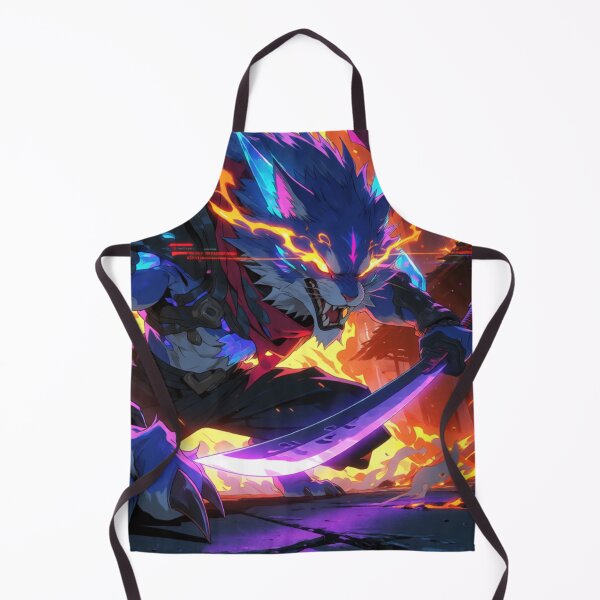 Item preview, Blue Beast Unleashed in Flame and Might (V2) designed and sold by SabaMirzique.