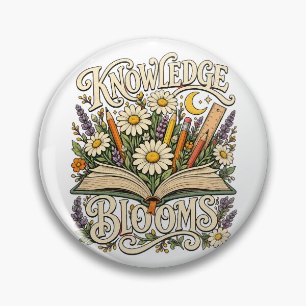 Item preview, Back to school Knowledge in Bloom Open Book Wildflowers Botanical designed and sold by Uglyandcute.