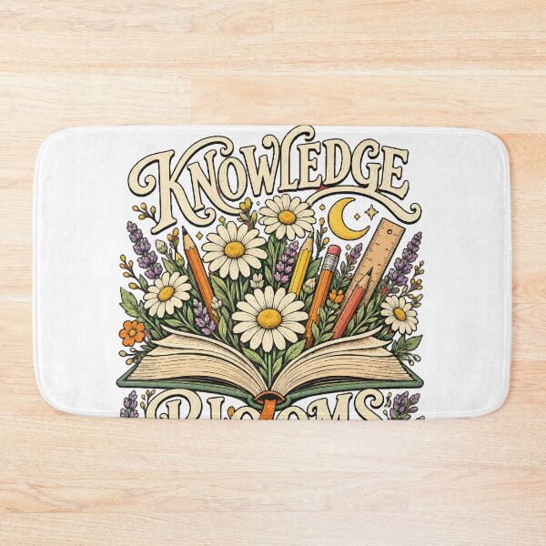 Item preview, Back to school Knowledge in Bloom Open Book Wildflowers Botanical designed and sold by Uglyandcute.