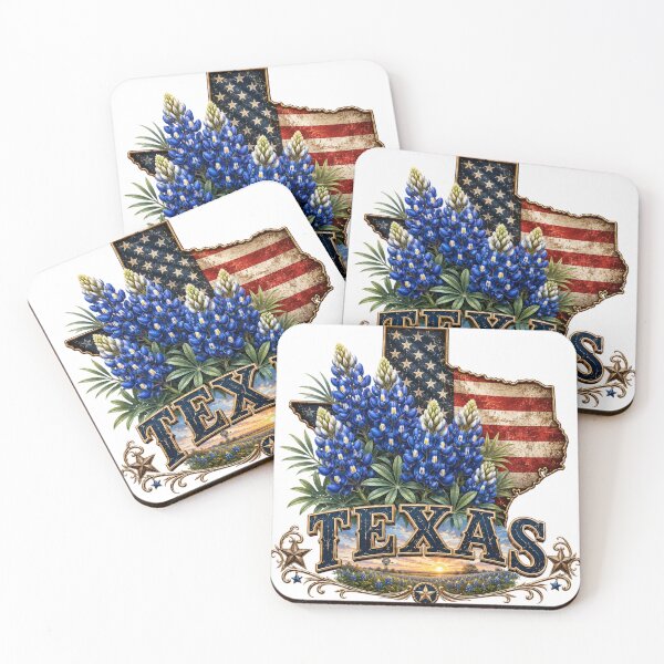 Item preview, Texas Bluebonnet State Flower American Flag Shirt – Lone Star State Patriotic T-Shirt designed and sold by MOELYA.