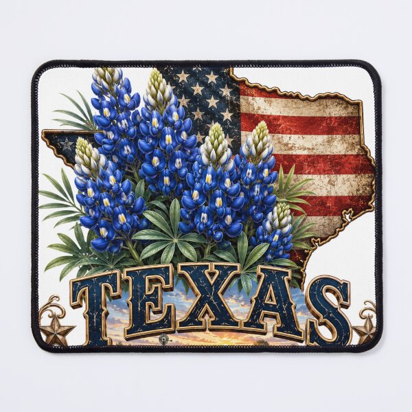 Item preview, Texas Bluebonnet State Flower American Flag Shirt – Lone Star State Patriotic T-Shirt designed and sold by MOELYA.