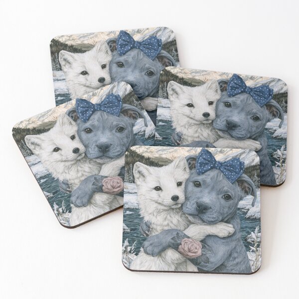 Item preview, Staffordshire And Arctic Fox Love designed and sold by Nocturne  Paws.