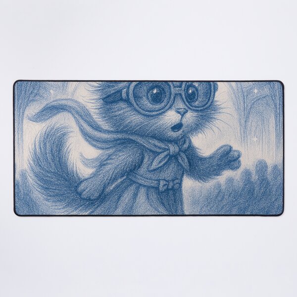 Item preview, Nicky on the Catwalk - Blue Fashion Cat designed and sold by FonulaBlue.
