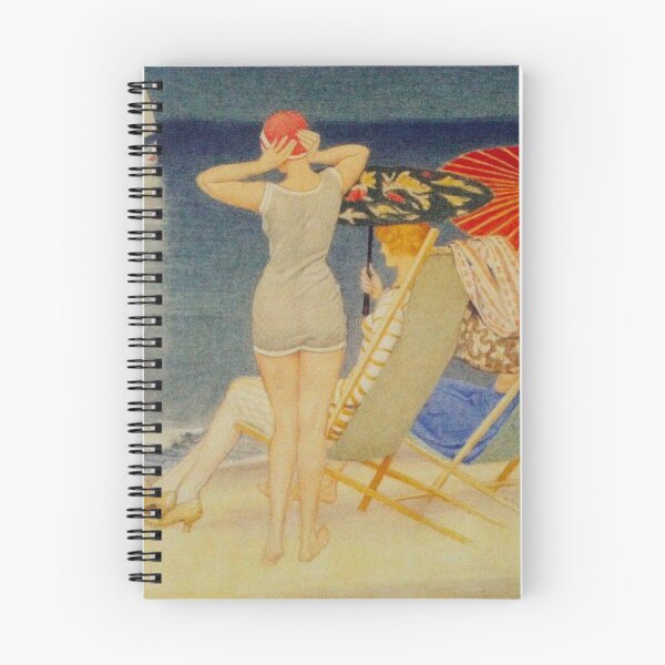 Item preview, Parasols Print, Joseph Edward Southall Vintage Arts and Crafts Beach Painting, 1920s Seaside Scene, Coastal Art Lovers designed and sold by RickE.