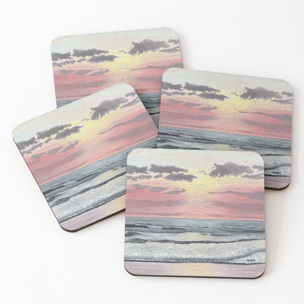 Item preview, Pink Florida Ocean Sunset Oil Painting designed and sold by Krista-Joan-Art.