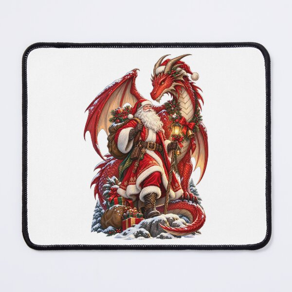 Item preview, Santa and the Red Christmas Dragon– Magical Fantasy Holiday designed and sold by SOUFIANE1991.