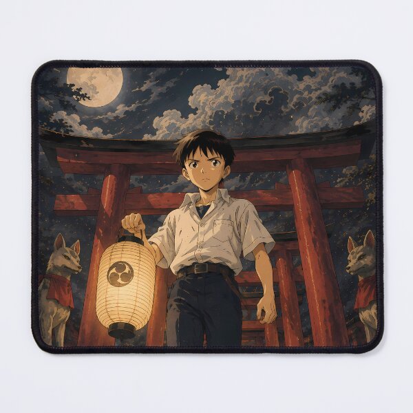 Item preview, Shinji Ikari Neon Genesis Evangelion Moonlit Shrine Passage designed and sold by mildaclairmo.