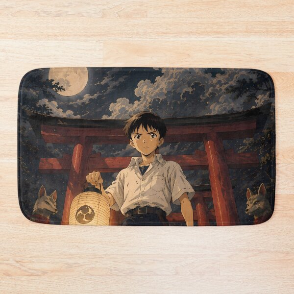 Item preview, Shinji Ikari Neon Genesis Evangelion Moonlit Shrine Passage designed and sold by mildaclairmo.