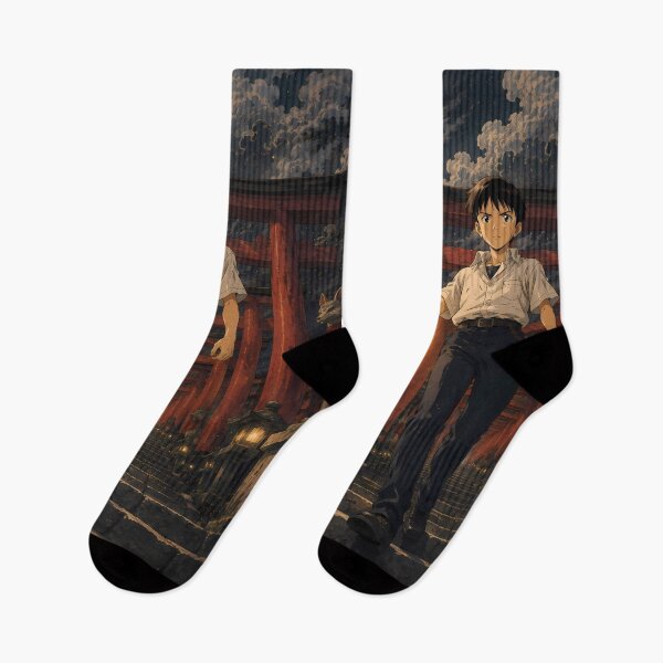 Item preview, Shinji Ikari Neon Genesis Evangelion Moonlit Shrine Passage designed and sold by mildaclairmo.