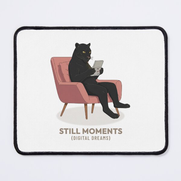 Item preview, Black Panther Playing Handheld Video Game Vintage Aesthetic designed and sold by COZY VINTAGE animal.