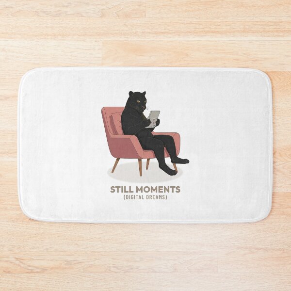 Item preview, Black Panther Playing Handheld Video Game Vintage Aesthetic designed and sold by COZY VINTAGE animal.